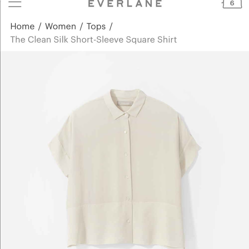 Everlane Clean Silk Short-Sleeve Square Shirt